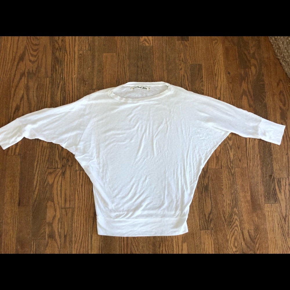 Michael Stars White knit Dolman Shirt OS